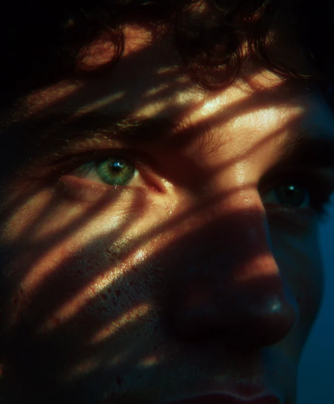 Close-up of a focused eye, symbolizing precision, attention to detail, and a quality-driven approach to expert-led engagements