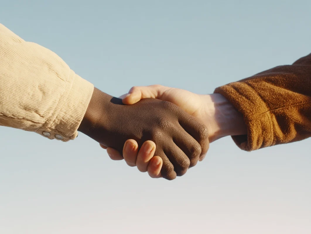 Professional handshake symbolizing trust, clear responsibility, and careful matching in expert-led engagements